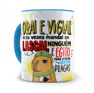 Caneca Capivara Orai e Vigiai