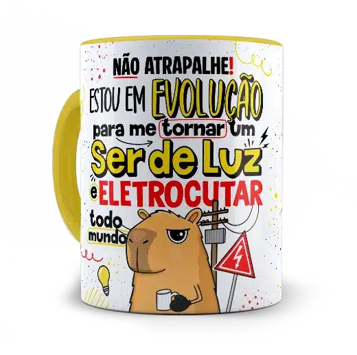 Ser de LuzAmareloLeft Caneca Capivara Ser de Luz